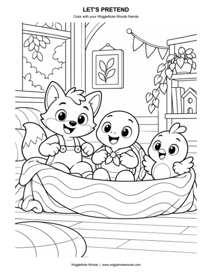 Let's Pretend — Coloring page 4